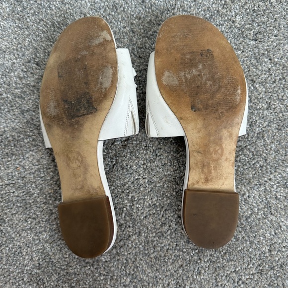 Floral Embellished White Slide Sandals | Michael Kors - Picture 3 of 3